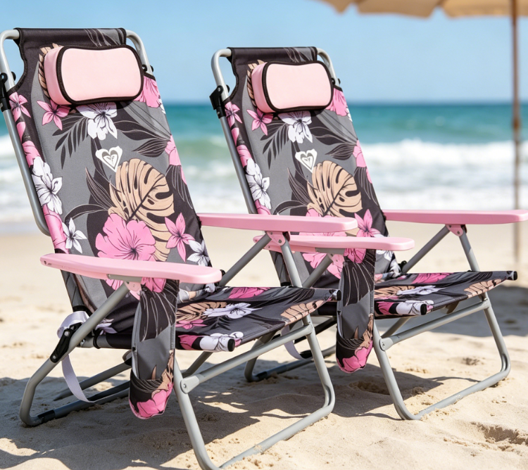 Lightweight Adjustable Folding Chair with Cup Holder and Storage Bag