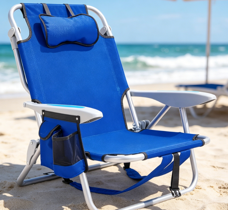 4-Position Adjustable Backpack-Style Folding Camping Chair